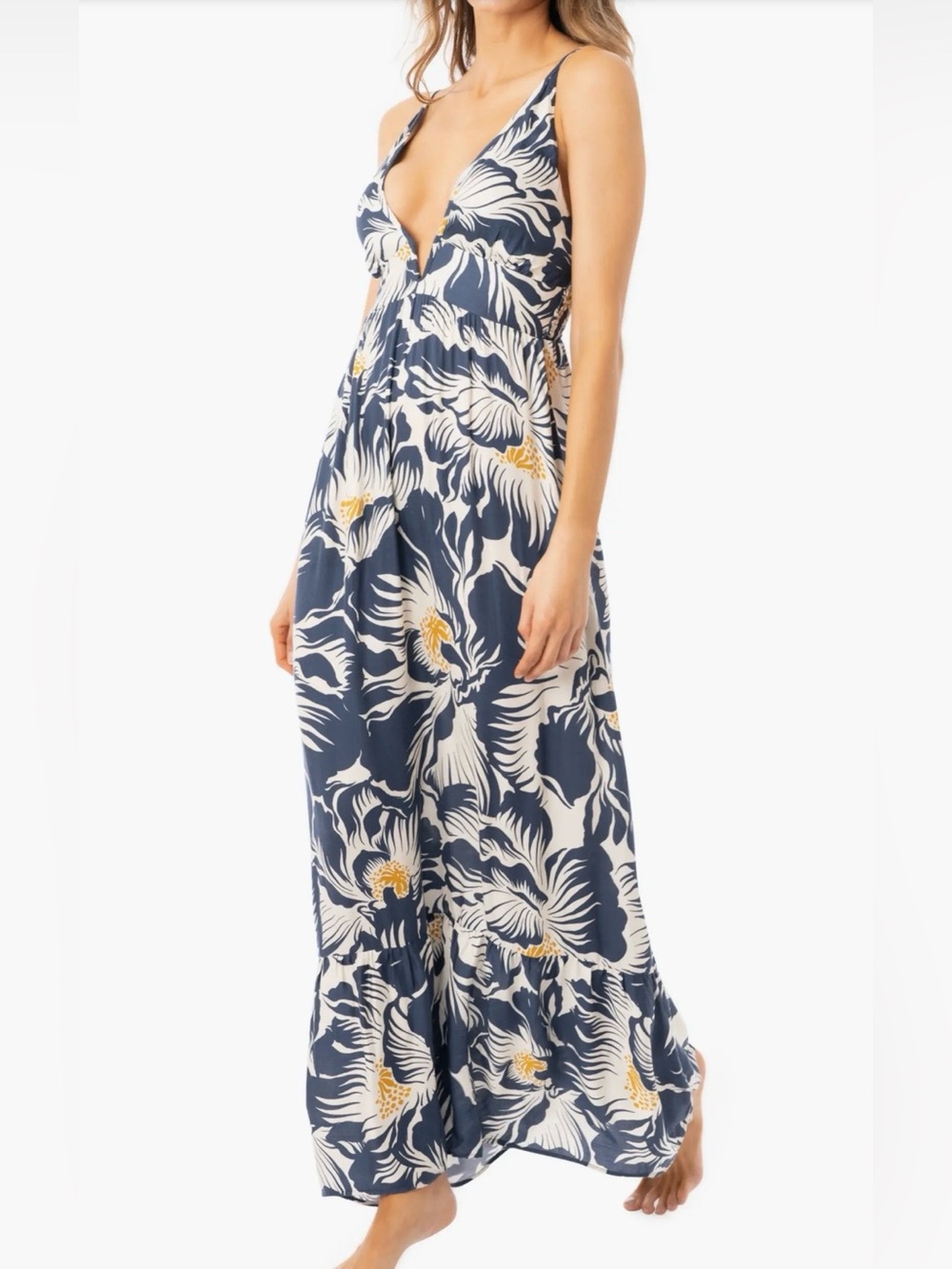 Maaji Delft Taylor Floral Maxi Cover-Up Sundress Size Small